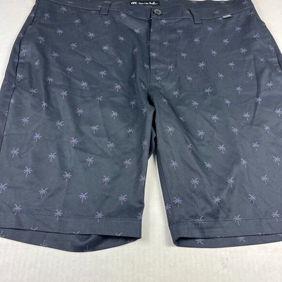 Travis Mathew Mens Palm Tree Print Performance Shorts Size 38 Golf Resort Surf - Picture 2 of 9